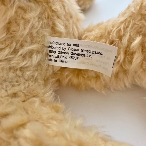 Hares in Hats Easter Bunny Rabbit 12” Beanbag Plush Gibson Greetings 1998 - Picture 4 of 7